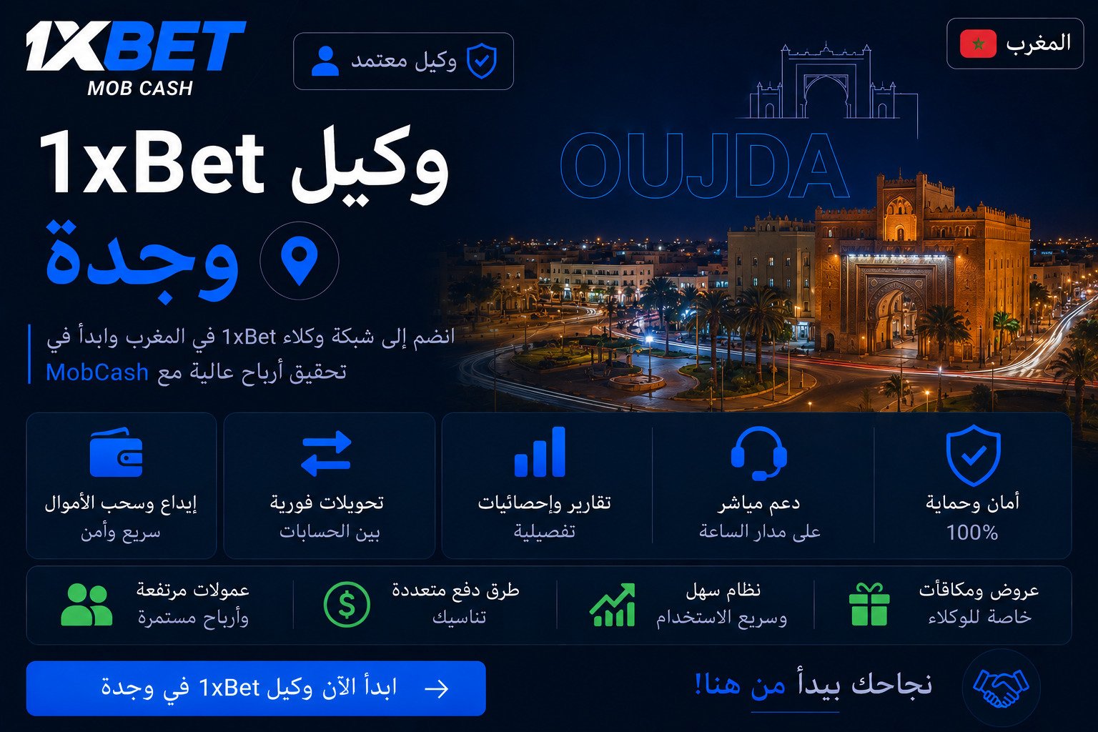 وكيل 1xBet وجدة